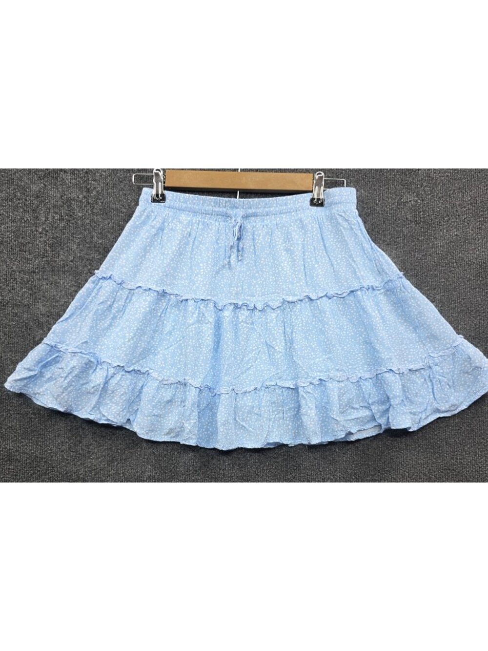 Alelly Tiered Festival Mini Skirt S Floral Skater Flowy Indie Fairycore Coquette
